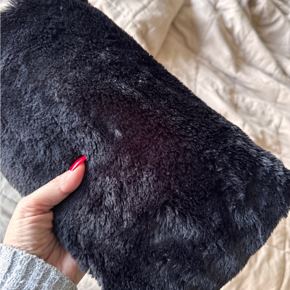 Black Faux Fur Clutch